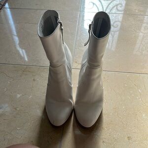 Chinese Laundry white leather booties